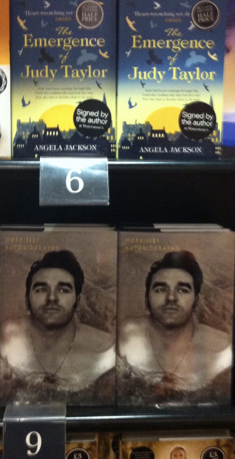The Emergence of Judy Taylor on a bookshop bestseller shelf at number six
